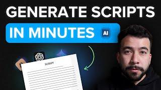 How To Write YouTube Scripts INSANELY Fast Using AI