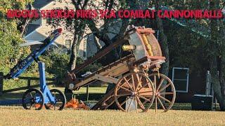 A Modern Recreation of a Roman Ballista firing SCA Combat Cannonballs