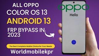 All Oppo Android 13 Frp Bypass_Unlock 2023