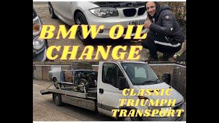 CLASSIC (TRIUMPH) CAR TRANSPORT AND BMW E81 116i MAINTENANCE