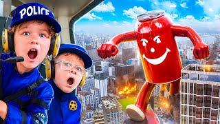 Police Chase the Kool-Aid Man - Braxton and Ryder Show