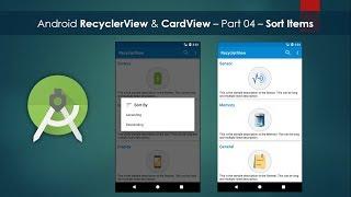 Android RecyclerView & CardView – Part 04 – Sort Items