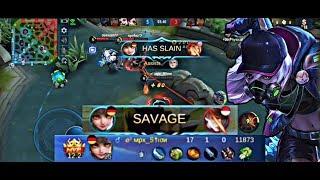 Xensu playing wanwan using new skin? Auto savagee!! |MLBB