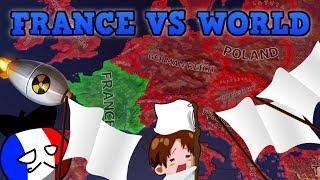 FRANCE VS WORLD - hearts of iron 4 largest Surrender [HOI4]