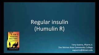 (CC) How to Pronounce regular insulin (Humulin R) Backbuilding Pharmacology