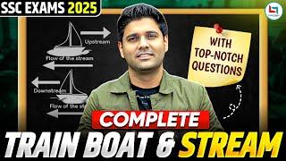 Top-Notch Questions Train Boat & Stream | SSC Selection Series |Abhinay Sharma Sir #maths #sscexam