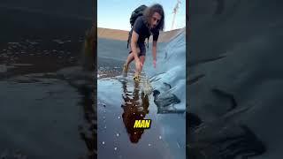 This man noticed a rabbit trapped in a pool of dirty water ! ️