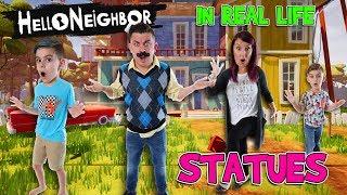 Hello Neighbor In Real Life Statues! FUNhouse Family