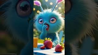 Bir Çilek Yedim  | Neşeli Çocuk Şarkısı ve Meyve Öğrenme | Okul Öncesi Eğlenceli Video #shorts
