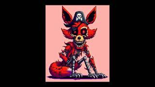 Withered Foxy as pixels