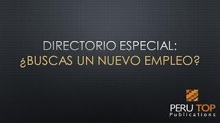 ¿BUSCAS EMPLEO? DIRECTORIO TOP DE RRHH EN EL PERÚ