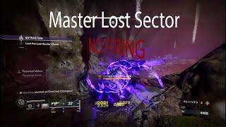 Can You Beat A MASTER Lost Sector SOLO FLAWLESSLY without EVER FIRING At the Enemy? | Destiny 2