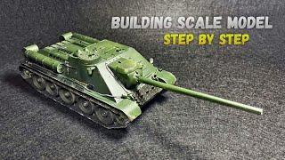 Building scale model - Soviet Tank Destroyer from World War II