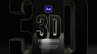 Create 3D Black & Gold Text in After Effects