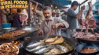 CHEAPEST AMAZING STREET FOOD OF PESHAWAR, PAKISTAN | TRENDING PAKISTANI FOOD MAKING COMPILATION
