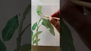 Watercolor Painting Tropical Landscape | Aquarelle Painting Tutorial