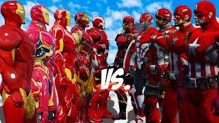 TEAM IRON MAN vs TEAM RED CAPTAIN AMERICA - CIVIL WAR - EPIC SUPERHEROES WAR