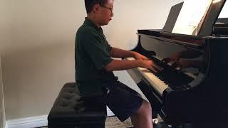 Max Fan, 10, playing Khachaturian's Toccata.