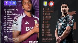 Aston Villa VS Bayern Munich - UEFA Champion League 2024/25 - BBC Radio 5 Live commentary