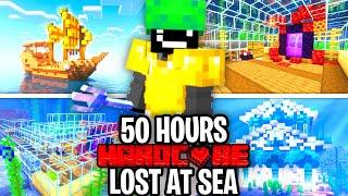 I Survived 50 Hours LOST AT SEA in Minecraft Hardcore!