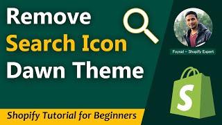 How To Remove Search Icon In Shopify Dawn Theme  Shopify Store Design