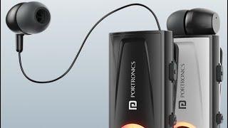 Portronics Harmonics Klip 5, A Clip-on Retractable Bluetooth headset.