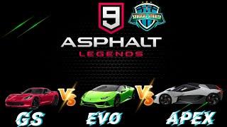 [Touchdrive] Asphalt 9 | APEX AP-O  - A mixture of EVO and GS? | APEX vs EVO vs GS - Comparison |