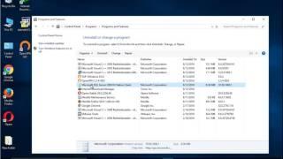 Uninstall Microsoft SQL Server 2008 R2 Native Client on Windows 10