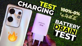 Infinix zero 30 4G battery drain test and charging test / Unexpected results!