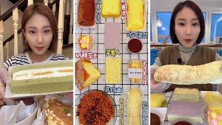 asmr mukbangasmr/kwai dessert mukbang,/mochi eating,creperoll cake chocolate #asmr