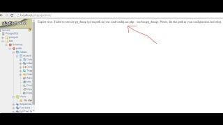 Phppgadmin problem - Export error: Failed to execute pg dump [windows]