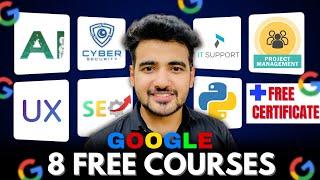 𝐄𝐱𝐩𝐢𝐫𝐢𝐧𝐠 𝐒𝐨𝐨𝐧! 8 Google Free Certification Courses! Become Expert in Python,AI, Digital Marketing