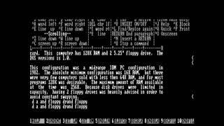 WordStar 3.30 - 1982 - IBM PC (128K RAM, CGA) emulated in PCem