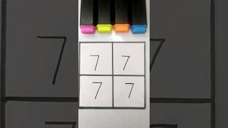 fun with number drawing with no 7 #easydrawing #safa #drawing #easy #