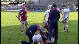 PADDY MULLEN SENDING OFF - HARRY SHINE GETS THE TREATMENT FROM THE BALLYHALE SHAMROCKS LADS