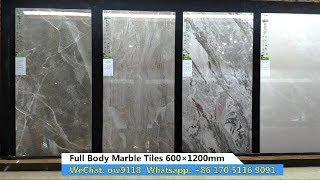 Big Size Porcelain Tiles 600×1200mm Full Body Marble Tiles Foshan Manufacturer