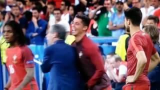 Cristiano Ronaldo acting hilariously with Coach Fernando Santos - Funny