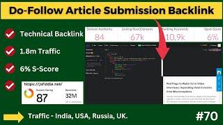 Create Veri High Quality Technical Do Follow Article Submission Backlink | Article Submission Sites