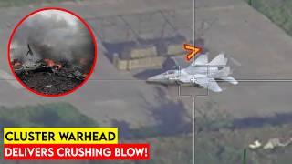 Iskander Missile Unleashes Cluster Munitions Strike on Ukraine's Mig-29!