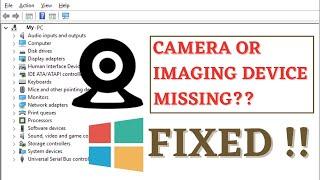 Windows 10 camera not showing in device manager