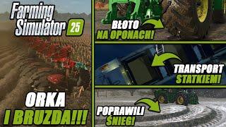 FARMING SIMULATOR 25: ORKA I BRUZDA, BŁOTO, ŚNIEG, TRANSPORT STATKIEM ORAZ WYPAS ZWIERZĄT🟢