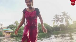 Hot girl bathing vlog in river with transparent dress #transperentboobs  #vairalvideo #Tackerboys