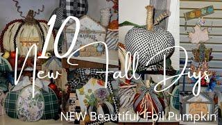 Ten New Dollar Tree Fall Diy's | Fall Decor| Foil Pumpkin