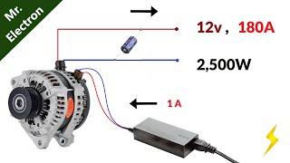 12V 180A Car Alternator (Repair/Reuse) to Generator using Laptop Charger ( BMW Valeo Alternator )