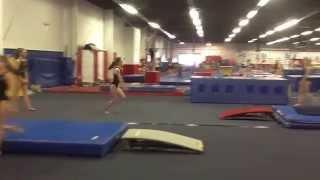 Training Switch Side Leap off a board to 8 inch mat!