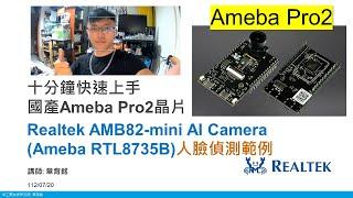 [十分鐘快速上手AI Camera] 國產瑞昱AMB82 Mini(Realtek Ameba Pro2)人臉偵測範例