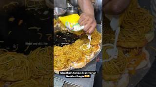 Jalandhar’s famous Manchurian Noodles Burger|| Indian Street Food