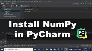 How to add/install NumPy Package to PyCharm IDE