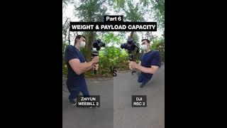 Part 6  Compact Gimbals yet BIG Payloads  The Differences: ZHIYUN WEEBILL 2 vs DJI RSC 2 #Shorts