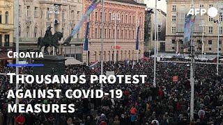 Thousands rally against coronavirus measures in Croatia | AFP